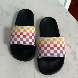 Rainbow check Vans